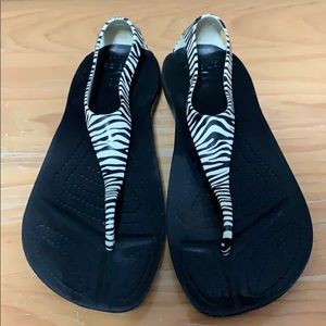 Like new croc zebra sandals